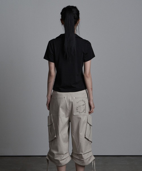 as you are(アズユーアー)の「◇ASYOUARE◇ベーシック ホットフィックス カラー Tシャツ BASIC HOTFIX COLLAR T-SHIRT(ポロシャツ・レディース・ブラック/ホワイト・S)」の16枚目の写真