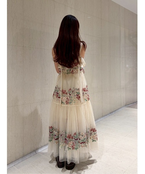 LILY BROWN（リリーブラウン）の「【LILY BROWN×KEITA MARUYAMA】エンブロイダリーチュールドレス（ドレス・レディース・ネイビー/クリーム・F）」の11枚目の写真