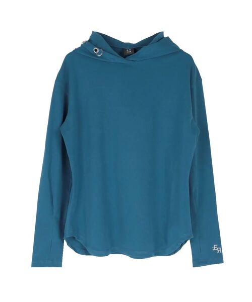 :ETHROF（イーサオブ）の「PIERCE HOODIE（Tシャツ/カットソー・レディース・ブルー/オフホワイト/ブラック・MEDIUM）」の22枚目の写真