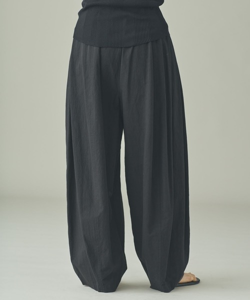 Curensology（カレンソロジー）の「Curensology(カレンソロジー)/コットンリネンドロストパンツ（その他パンツ・レディース・ブラック・FREE）」の4枚目の写真