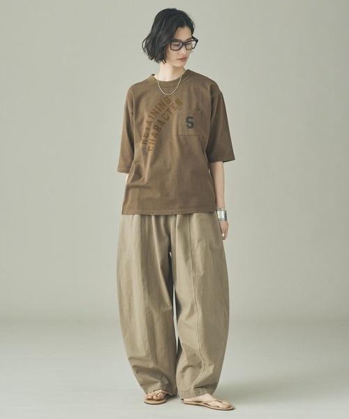 Curensology（カレンソロジー）の「Curensology(カレンソロジー)/コットンリネンドロストパンツ（その他パンツ・レディース・ブラック/ライトブラウン/ダークブラウン/ライトピンク・FREE）」の17枚目の写真