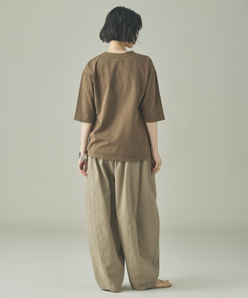 Curensology（カレンソロジー）の「Curensology(カレンソロジー)/コットンリネンドロストパンツ（その他パンツ・レディース・ブラック/ライトブラウン/ダークブラウン/ライトピンク・FREE）」の19枚目の写真