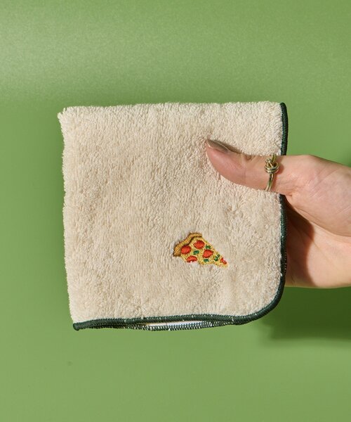 BIRTHDAY BAR(バースデイバー)の「FOOD刺繍タオルハンカチ(ハンカチ/ハンドタオル・レディース・オレンジ/ブルー系その他/アイボリー・0)」の1枚目の写真