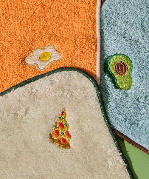 BIRTHDAY BAR(バースデイバー)の「FOOD刺繍タオルハンカチ(ハンカチ/ハンドタオル・レディース・オレンジ/ブルー系その他/アイボリー・0)」の8枚目の写真