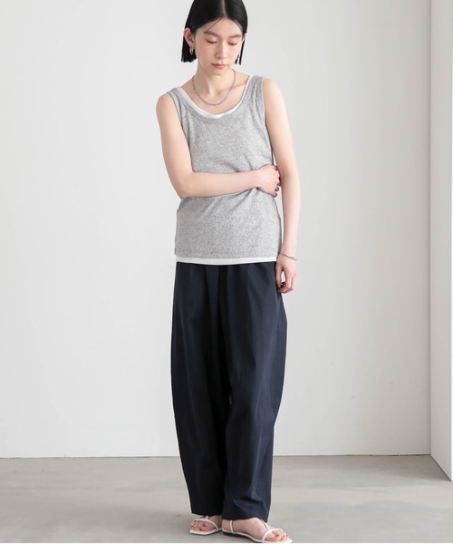 for/c(フォーシー)の「MIXカラー2枚セットタンクトップ【サスティナブル】(Tシャツ/カットソー・レディース・グレー×ホワイト/ホワイト×ブルー/ホワイト×ピンク・M/L)」の22枚目の写真
