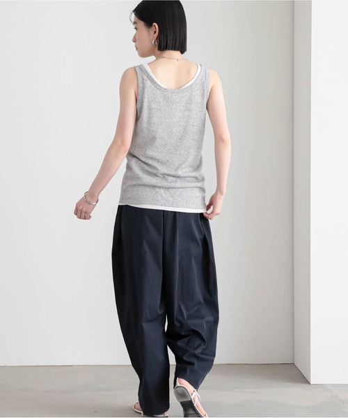for/c(フォーシー)の「MIXカラー2枚セットタンクトップ【サスティナブル】(Tシャツ/カットソー・レディース・グレー×ホワイト/ホワイト×ブルー/ホワイト×ピンク・M/L)」の19枚目の写真