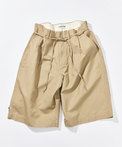 CAHLUMN/カウラム Cotton Linen 2 Tuck Chino Shorts/コットン リネン タック チノ ショーツ