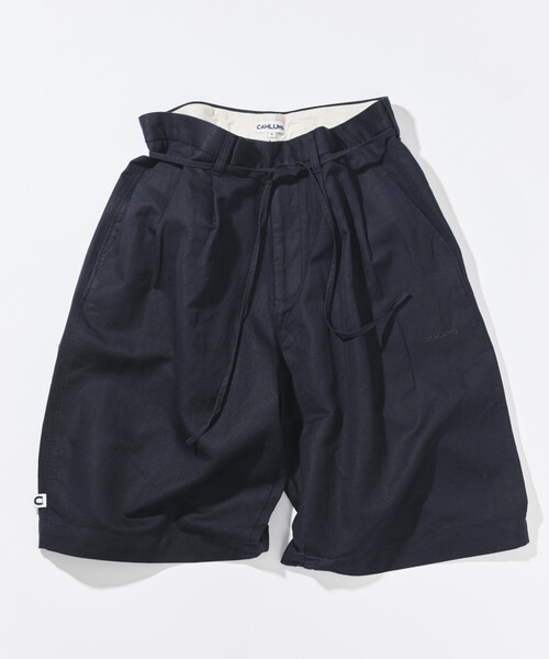 cahlumn カウラム　コットン リネン ショーツ　美品 CAHLUMN（カウラム）の「CAHLUMN/カウラム Cotton Linen 2 Tuck Chino