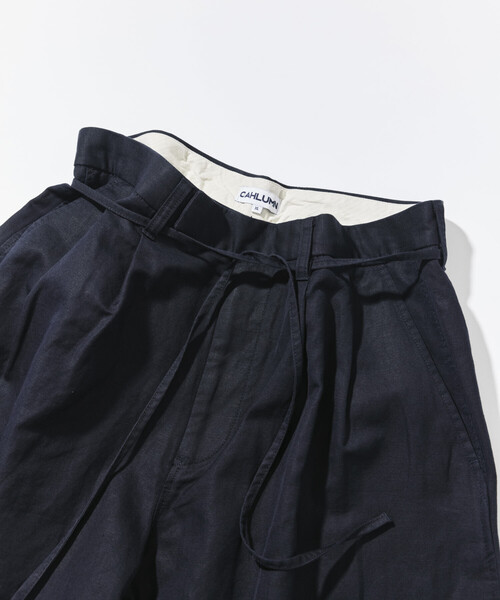 CAHLUMN/カウラム Cotton Linen 2 Tuck Chino Shorts/コットン リネン