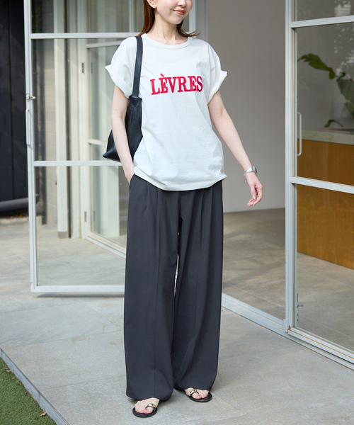 SLOBE IENA（スローブイエナ）の「《汗染み防止/接触冷感/吸水速乾/》PEストレッチイージースラックス（スラックス・レディース・ベージュ/ブラック・36/38）」の3枚目の写真