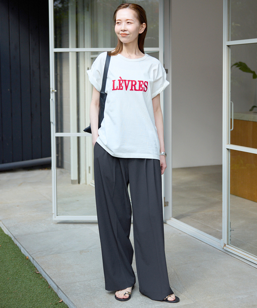 SLOBE IENA（スローブイエナ）の「《汗染み防止/接触冷感/吸水速乾/》PEストレッチイージースラックス（スラックス・レディース・ベージュ/ブラック・36/38）」の4枚目の写真