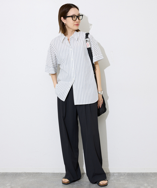 SLOBE IENA（スローブイエナ）の「《汗染み防止/接触冷感/吸水速乾/》PEストレッチイージースラックス（スラックス・レディース・ベージュ/ブラック・36/38）」の12枚目の写真