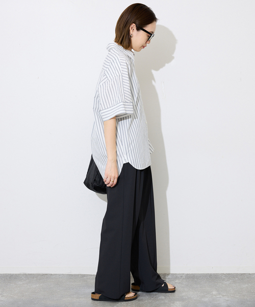 SLOBE IENA（スローブイエナ）の「《汗染み防止/接触冷感/吸水速乾/》PEストレッチイージースラックス（スラックス・レディース・ベージュ/ブラック・36/38）」の13枚目の写真