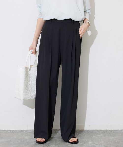 SLOBE IENA（スローブイエナ）の「《汗染み防止/接触冷感/吸水速乾/》PEストレッチイージースラックス（スラックス・レディース・ベージュ/ブラック・36/38）」の17枚目の写真