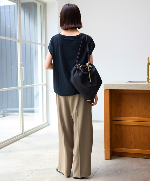 SLOBE IENA（スローブイエナ）の「《汗染み防止/接触冷感/吸水速乾/》PEストレッチイージースラックス（スラックス・レディース・ベージュ/ブラック・36/38）」の22枚目の写真