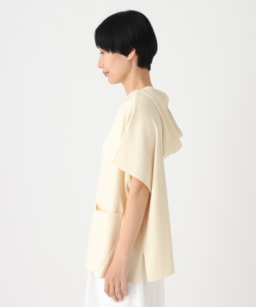 Elura（エルーラ）の「≪接触冷感≫冷感ポンチョニットジレ/664875（ベスト・レディース・ホワイト/ブラック/グレイッシュベージュ・FREE）」の19枚目の写真