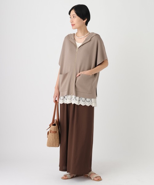 Elura（エルーラ）の「≪接触冷感≫冷感ポンチョニットジレ/664875（ベスト・レディース・ホワイト/ブラック/グレイッシュベージュ・FREE）」の16枚目の写真
