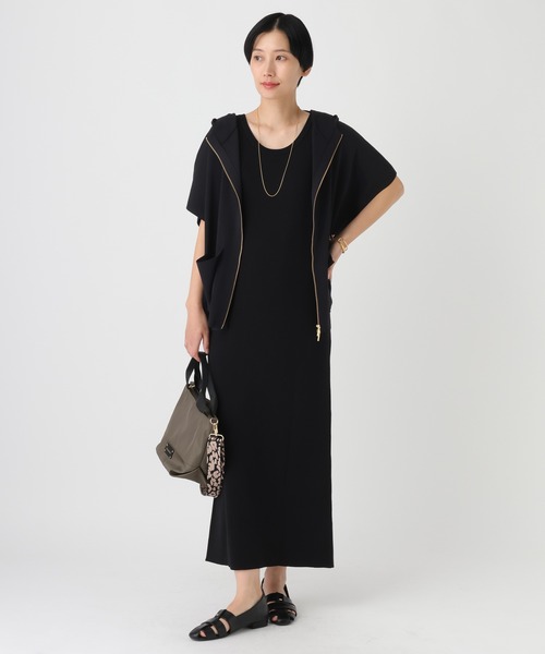 Elura（エルーラ）の「≪接触冷感≫冷感ポンチョニットジレ/664875（ベスト・レディース・ホワイト/ブラック/グレイッシュベージュ・FREE）」の10枚目の写真
