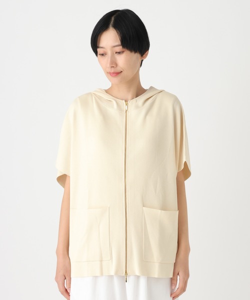 Elura（エルーラ）の「≪接触冷感≫冷感ポンチョニットジレ/664875（ベスト・レディース・ホワイト/ブラック/グレイッシュベージュ・FREE）」の18枚目の写真