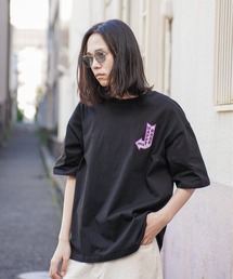 ATELANE / リラックスフィット プリント刺繍 クルーネック Tシャツ /アソート