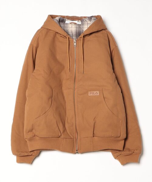 FILA(フィラ)の「【T18】【FILA/フィラ】HOODED BOMBER(パーカー・メンズ・ブラウン/ブラック・LARGE/MEDIUM)」の1枚目の写真