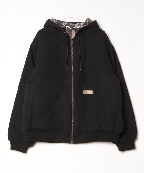 FILA(フィラ)の「【T18】【FILA/フィラ】HOODED BOMBER(パーカー・メンズ・ブラウン/ブラック・LARGE/MEDIUM)」の2枚目の写真