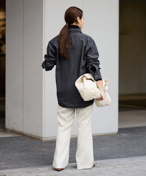 FRAMeWORK（フレームワーク）の「《追加》ライトダブルクロスイージースラックス2（スラックス・レディース・アイボリー/ブラック・40/38/36）」の20枚目の写真