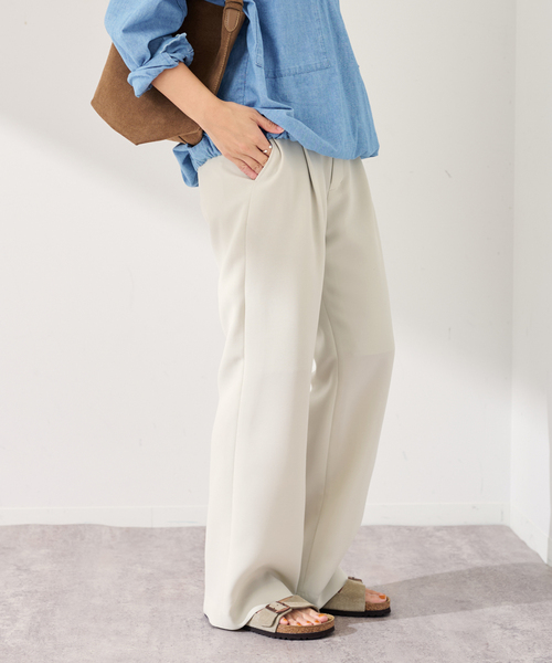 FRAMeWORK（フレームワーク）の「《追加》ライトダブルクロスイージースラックス2（スラックス・レディース・アイボリー/ブラック・40/38/36）」の12枚目の写真