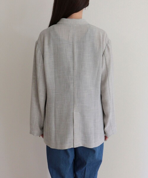 fredy emue(フレディエミュ)の「カラミテーラードジャケット(テーラードジャケット・レディース・ブラック/ライトグレー・38)」の14枚目の写真