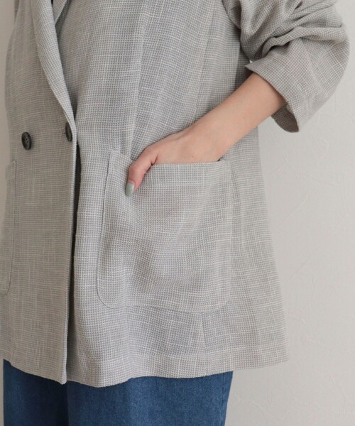 fredy emue(フレディエミュ)の「カラミテーラードジャケット(テーラードジャケット・レディース・ブラック/ライトグレー・38)」の18枚目の写真