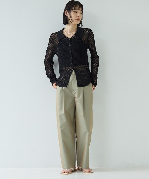 GALLEST（ギャレスト）の「フロントタックチノパン（その他パンツ・レディース・ベージュ/カーキ・40/38/36）」の6枚目の写真