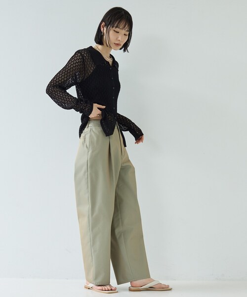 GALLEST（ギャレスト）の「フロントタックチノパン（その他パンツ・レディース・ベージュ/カーキ・40/38/36）」の7枚目の写真