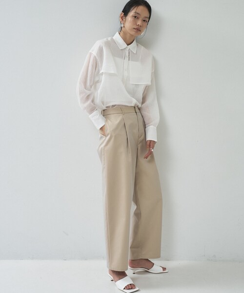 GALLEST（ギャレスト）の「フロントタックチノパン（その他パンツ・レディース・ベージュ/カーキ・40/38/36）」の15枚目の写真