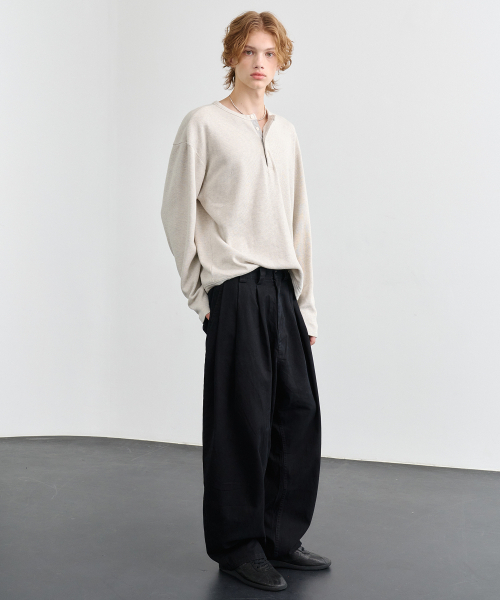 NOUN(ノウン)の「pique henley t-shirts (ivory)(Tシャツ/カットソー・メンズ・その他・1/2)」の2枚目の写真