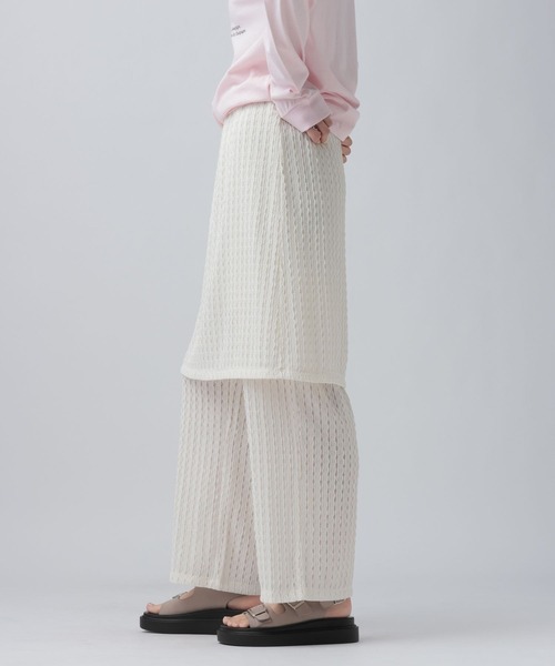 LEPSIM（レプシィム）の「レースドッキングパンツ　656644（その他パンツ・レディース・ブラック/オフホワイト・FREE）」の9枚目の写真