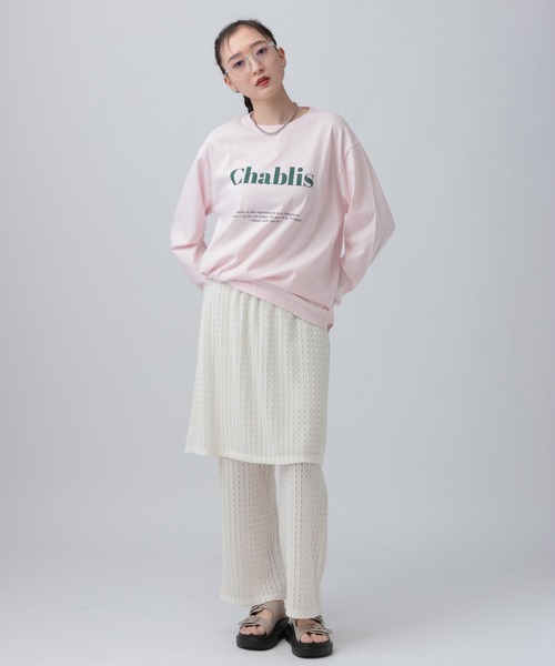 LEPSIM（レプシィム）の「レースドッキングパンツ　656644（その他パンツ・レディース・ブラック/オフホワイト・FREE）」の7枚目の写真