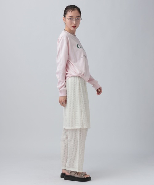 LEPSIM（レプシィム）の「レースドッキングパンツ　656644（その他パンツ・レディース・ブラック/オフホワイト・FREE）」の6枚目の写真