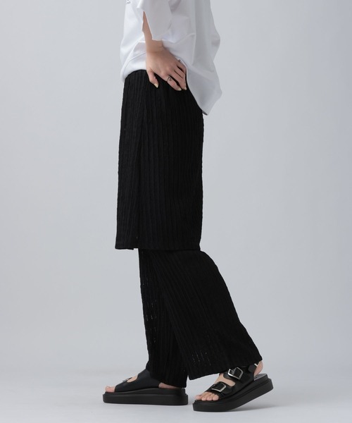 LEPSIM（レプシィム）の「レースドッキングパンツ　656644（その他パンツ・レディース・ブラック/オフホワイト・FREE）」の3枚目の写真