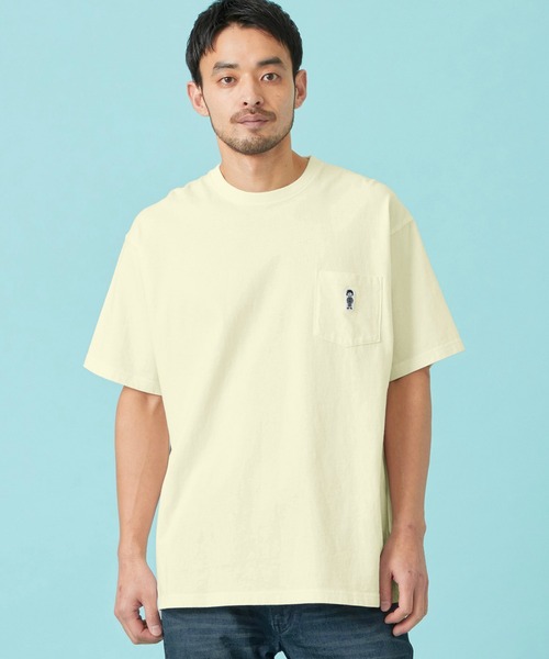 EDWIN(エドウィン)の「EDWIN エドウィン パッチポケット Tシャツ 半袖(Tシャツ/カットソー・メンズ・ネイビー/アイボリー/ブラック/ブルー・X-LARGE/SMALL/MEDIUM/LARGE)」の5枚目の写真