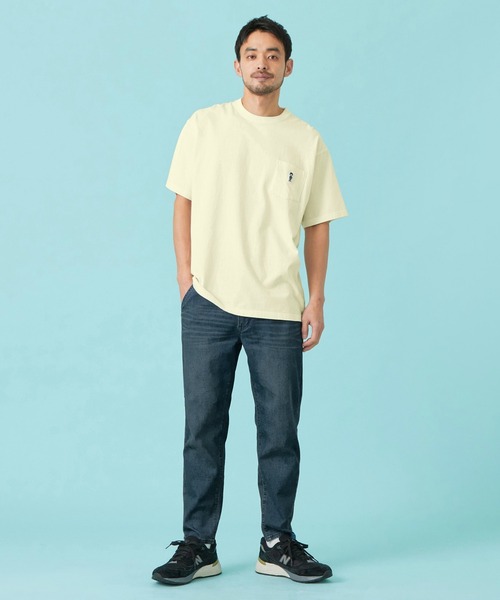 EDWIN(エドウィン)の「EDWIN エドウィン パッチポケット Tシャツ 半袖(Tシャツ/カットソー・メンズ・ネイビー/アイボリー/ブラック/ブルー・X-LARGE/SMALL/MEDIUM/LARGE)」の12枚目の写真