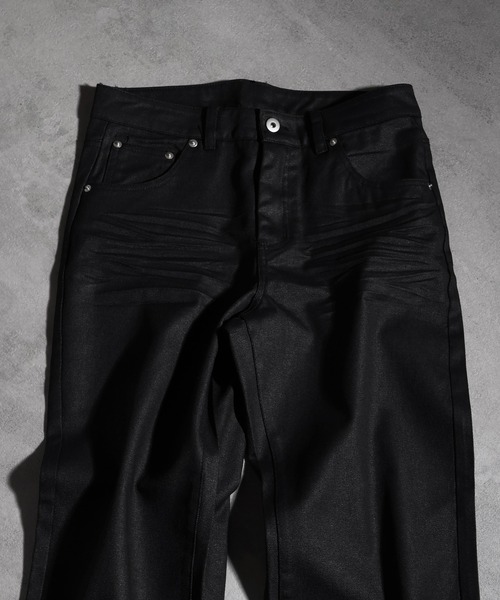 LANDNESS(ランドネス)の「【LANDNESS/ランドネス】Wax coated bootcut jeans/ワックス コーティッド ブーツカット ジーンズ(デニムパンツ・メンズ・ブラック・M/S/L)」の3枚目の写真