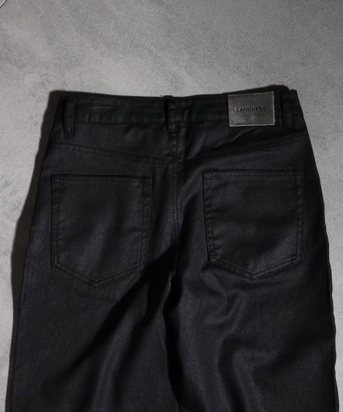 LANDNESS(ランドネス)の「【LANDNESS/ランドネス】Wax coated bootcut jeans/ワックス コーティッド ブーツカット ジーンズ(デニムパンツ・メンズ・ブラック・M/S/L)」の4枚目の写真