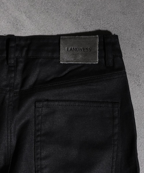 LANDNESS(ランドネス)の「【LANDNESS/ランドネス】Wax coated bootcut jeans/ワックス コーティッド ブーツカット ジーンズ(デニムパンツ・メンズ・ブラック・M/S/L)」の5枚目の写真
