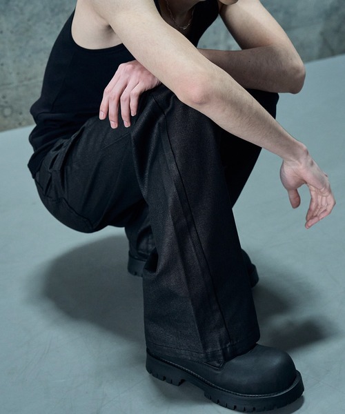 LANDNESS(ランドネス)の「【LANDNESS/ランドネス】Wax coated bootcut jeans/ワックス コーティッド ブーツカット ジーンズ(デニムパンツ・メンズ・ブラック・M/S/L)」の17枚目の写真