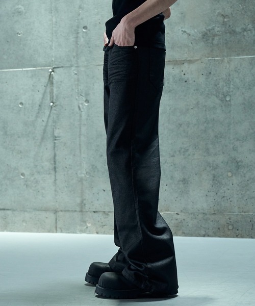 LANDNESS(ランドネス)の「【LANDNESS/ランドネス】Wax coated bootcut jeans/ワックス コーティッド ブーツカット ジーンズ(デニムパンツ・メンズ・ブラック・M/S/L)」の16枚目の写真