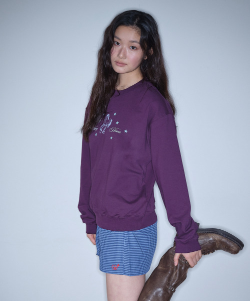 HOMEBODY THINGS（ホームバディ ティングズ）の「HBT Pony Sweatshirt (PURPLE)（スウェット・レディース・その他・FREE）」の5枚目の写真