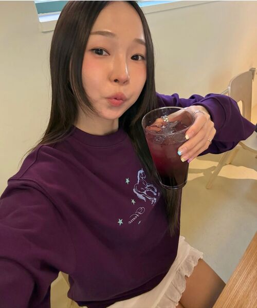 HOMEBODY THINGS（ホームバディ ティングズ）の「HBT Pony Sweatshirt (PURPLE)（スウェット・レディース・その他・FREE）」の3枚目の写真