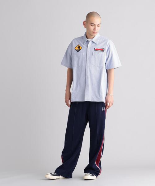 MANASTASH(マナスタッシュ)の「MANASTASH/マナスタッシュ/PATCHED LOGO WORK SHIRT(シャツ/ブラウス・メンズ・ブルー系その他3/その他3/ブラック・S/XL/L)」の6枚目の写真