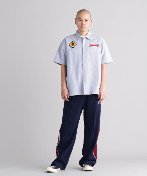 MANASTASH(マナスタッシュ)の「MANASTASH/マナスタッシュ/PATCHED LOGO WORK SHIRT(シャツ/ブラウス・メンズ・ブルー系その他3/その他3/ブラック・S/XL/L)」の7枚目の写真