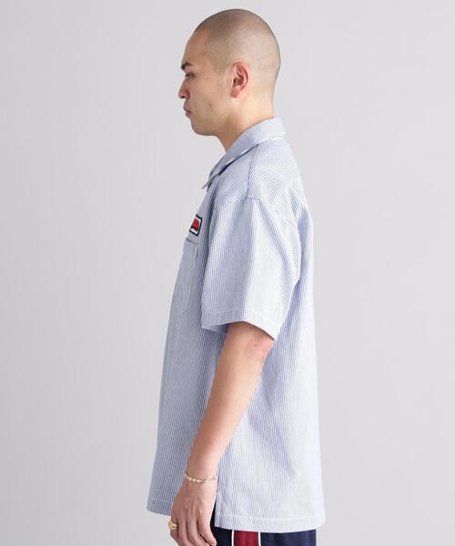 MANASTASH(マナスタッシュ)の「MANASTASH/マナスタッシュ/PATCHED LOGO WORK SHIRT(シャツ/ブラウス・メンズ・ブルー系その他3/その他3/ブラック・S/XL/L)」の8枚目の写真